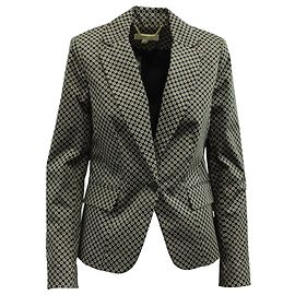 Michael Kors Printed Blazer in Black Viscose Black