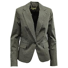 Michael Kors-Michael Kors Printed Blazer in Black Viscose-Black