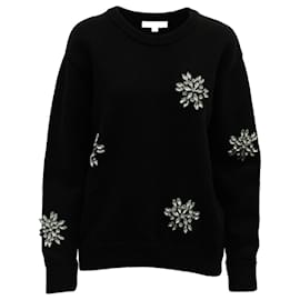 Michael Kors-Michael Kors Crystal Snow Flakes Sweatshirt aus schwarzer Baumwolle-Schwarz