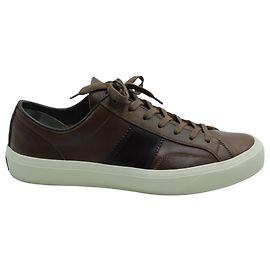 Tom Ford Baskets Cambridge en Cuir Marron Marron