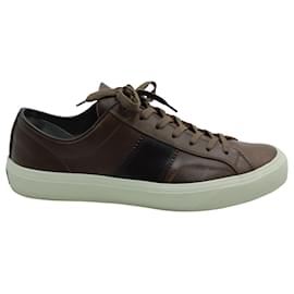 Tom Ford-Tom Ford Cambridge Sneakers in Brown Leather-Brown