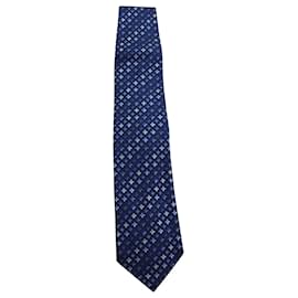 Louis Vuitton-Gravata Louis Vuitton estampada em seda com estampa azul-Outro