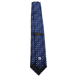 Louis Vuitton-Gravata Louis Vuitton estampada em seda com estampa azul-Outro