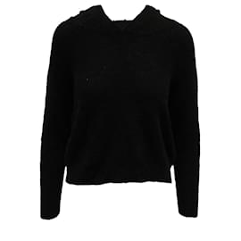 Autre Marque-James Perse Hooded Sweater in Black Cotton-Black