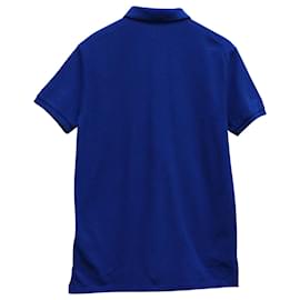 Ralph Lauren-Ralph Lauren Big Pony Polo Slim Fit Shirt in Blue Cotton-Blue