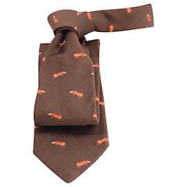 Ermenegildo Zegna-Ermenegildo Zegna Fox Tie in Brown Silk-Other