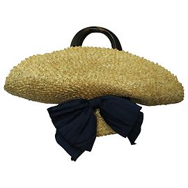 Bolsa Chapéu com Laço Eugenia Kim Flavia em palha marrom Marrom