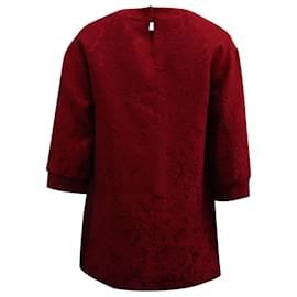 Dolce & Gabbana-Sagoma del viso stampata Dolce & Gabbana in cotone rosso-Rosso