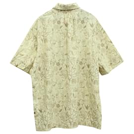 Jacquemus-Camisa Jacquemus Moisson de algodón color crema con estampado floral-Blanco,Crudo