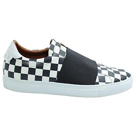 Givenchy Checkerboard Slip-On Trainers in White Leather Other