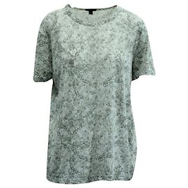 Camiseta estampada Theory de algodón gris Gris