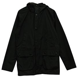 Barbour Slim Fit Wasserdichte Bedale-Jacke mit Kapuze aus schwarzem Polyester Schwarz