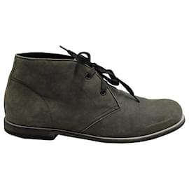 Bottega Veneta-Bottega Veneta Ankle Boots in Grey Suede-Grey