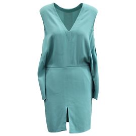 Stella Mc Cartney Abito midi con spacco e schiena scoperta di Stella McCartney in rayon blu Blu