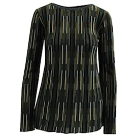 M Missoni-M MISSONI Knitted Stripe Sweater in Multicolor Cotton-Other,Python print