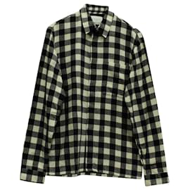 Sandro-Sandro Paris Gingham Print Overshirt in Black and White Cotton-Other