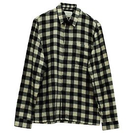 Sovracamicia Sandro Paris con stampa a quadretti in cotone bianco e nero Altro