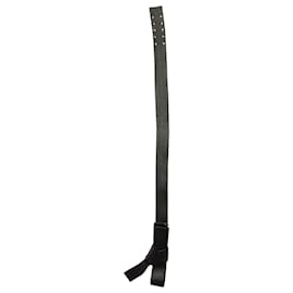 Lanvin-Lanvin Steppgürtel mit Schleife aus schwarzem Leder-Schwarz