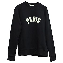 Sudadera Sandro Paris "Paris" de algodón azul marino Azul Azul marino