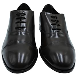 Tod's-Tod's Lace Up Oxford Shoes in Brown Leather-Brown