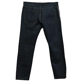 Valentino-Valentino Rockstud-Embellished Jeans in Blue Cotton Denim-Other