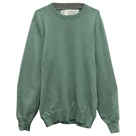 Brunello Cucinelli-Brunello Cucinelli Crewneck Sweater in Green Wool-Green