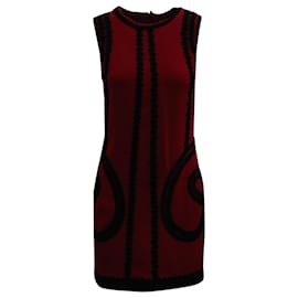 Dolce & Gabbana-Dolce & Gabbana Trimmed Dress in Red Viscose-Red