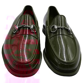 Gucci-Gucci Horsebit Loafer in Red Rubber-Red