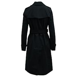 Burberry-Burberry Mid-Length Kensington Heritage Trench Coat in Navy Blue Cotton-Blue,Navy blue