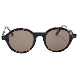 Gafas de sol redondas Bottega Veneta en acetato marrón Castaño
