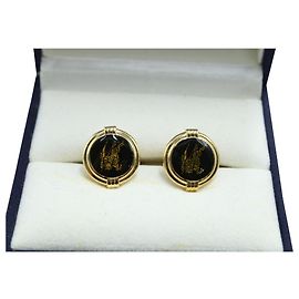 Abotoaduras Burberry Logo Metal Dourado Dourado