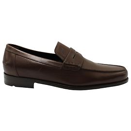 Mocassini Salvatore Ferragamo Penny in Pelle Testa di Moro Marrone