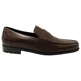 Salvatore Ferragamo-Salvatore Ferragamo Penny Loafers in Dark Brown Leather-Brown