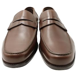 Salvatore Ferragamo-Salvatore Ferragamo Penny Loafers in Dark Brown Leather-Brown