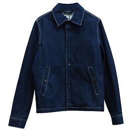 Ami Paris Jeans-Arbeitsjacke aus blauer Baumwolle Blau
