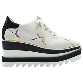 Stella Mc Cartney Stella McCartney Tênis plataforma Sneak-Elyse em couro marfim Branco Cru