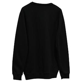 Givenchy-Givenchy Rainbow Signature Logo Crewneck Sweater in Black Cotton-Black