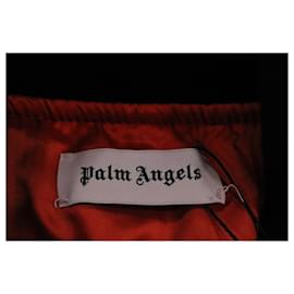 Palm Angels-Jaqueta Bomber com logo Palm Angels em poliamida preta-Preto