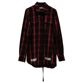 Off White Camicia a quadri in flanella Off-White in cotone rosso Altro