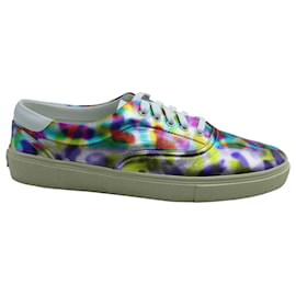 Saint Laurent-Saint Laurent Skate 20 Lace Up Sneakers in Multicolor Metallic Leather-Multiple colors