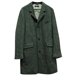 Loro Piana Herringbone-Tweed Belted Trench Coat in Grey Wool Grey