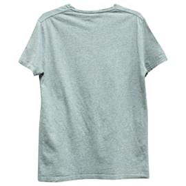 Alexander Mcqueen-Alexander McQueen Skull Logo T-Shirt in Grey Cotton-Grey