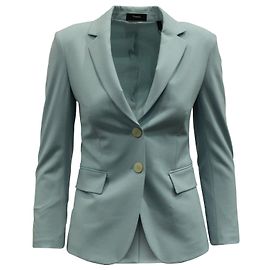 Theory Carissa Klassischer Blazer aus himmelblauer Wolle Blau Hellblau