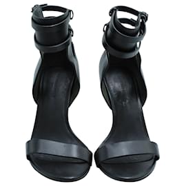 Alexander Wang-Alexander Wang Ankle Strap Heeled Sandals in Black Leather-Black