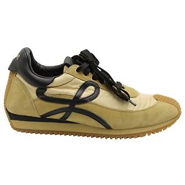 Loewe Flow Baskets à Logo Appliqué en Daim Beige Beige