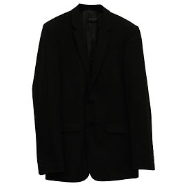 Sandro Anzugjacke aus schwarzer Wolle Schwarz