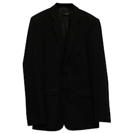 Sandro-Sandro Suit Jacket in Black Wool-Black