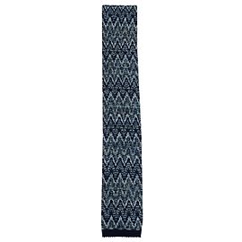 Cravatta Missoni Signature in Lana Blu Blu