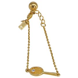 Pulseira raquete de tênis Kate Spade em metal dourado Dourado Metálico