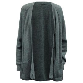 Autre Marque Acne Studios Cardigan Côtelé Kianne en Alpaga Gris Gris